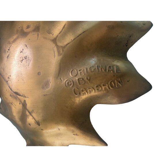 Original By Cambron Vintage Solid Brass 410 Maple Leaf Tray - Picture 4 of 13